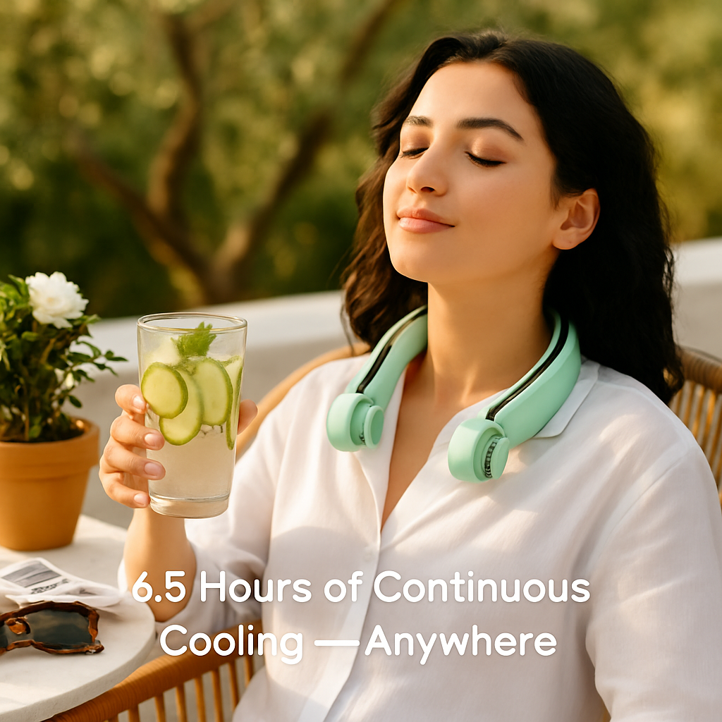 Neck Hanging Fan - Portable Hands-Free Cooling