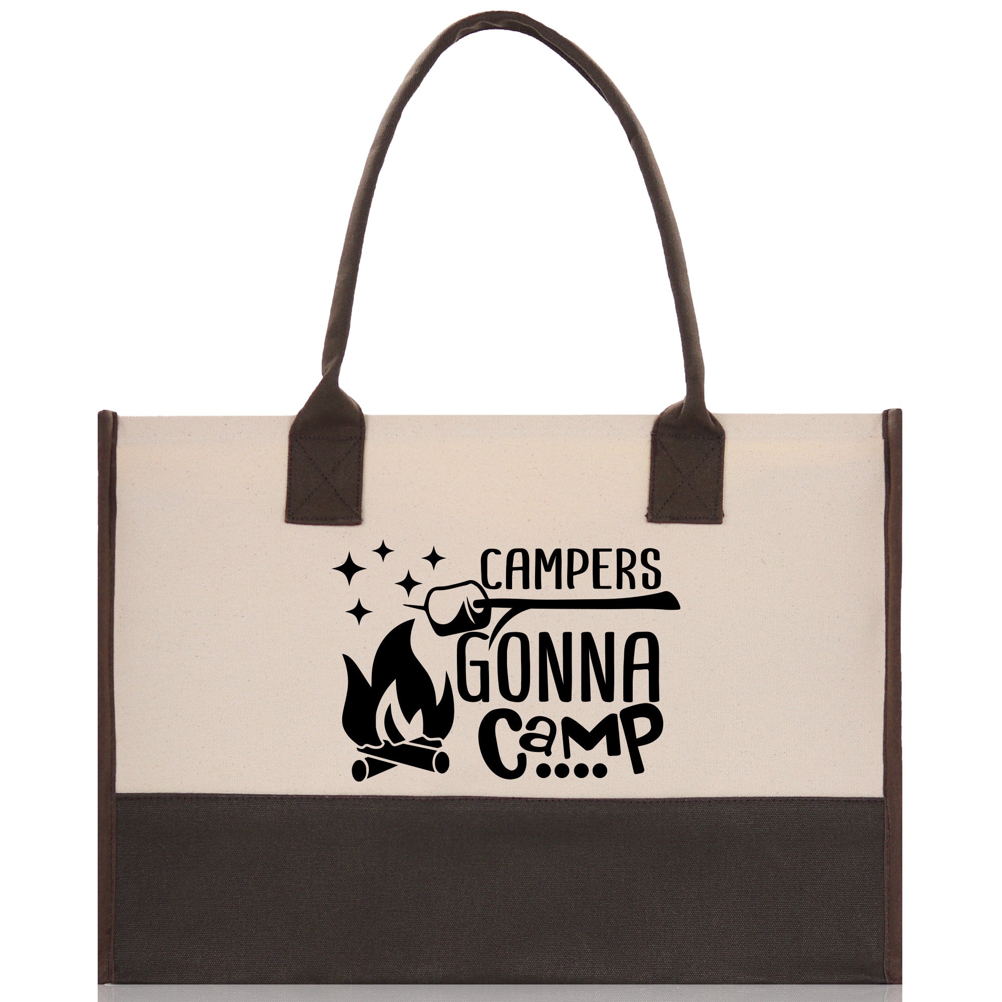 Campers Gonna Camp Cotton Canvas Chic Tote Bag Camping Tote Camping Lover Gift Tote Bag Outdoor Tote Weekender Tote Camper Multipurpose Tote