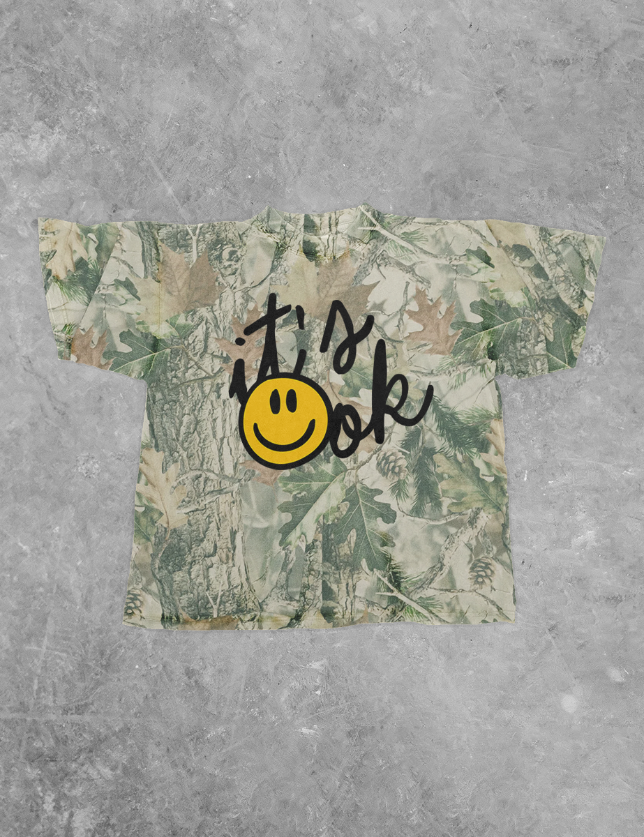Underground Original Design: It's Ok, Camo Western Boxy Cotton TShirt