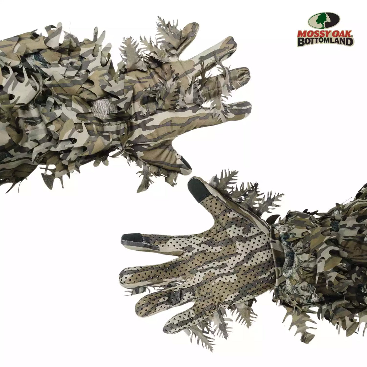 Leafy Camo Gloves in Mossy Oak and Realtree - Fingerless or Touchscreen Tips