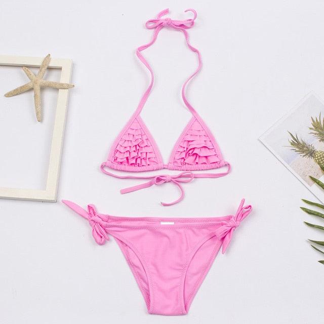 Multicolored Style  Girls Kids Swimwear Swimsuit Girls Two Piece Bikini Swimsuits Floral Bathing Suit For Kids Summer Beach Swimwear Summer Children Bathing Suit Kids Girls Bikini Set 2-14 Years