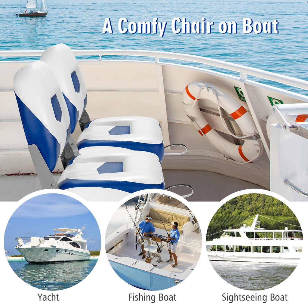 Set of 2 Folding Low Back Fishing Boat Seat
