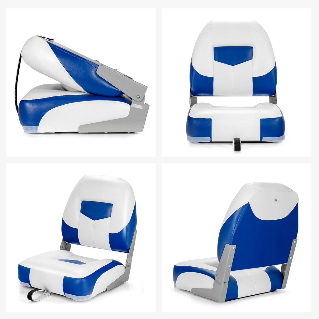 Set of 2 Folding Low Back Fishing Boat Seat