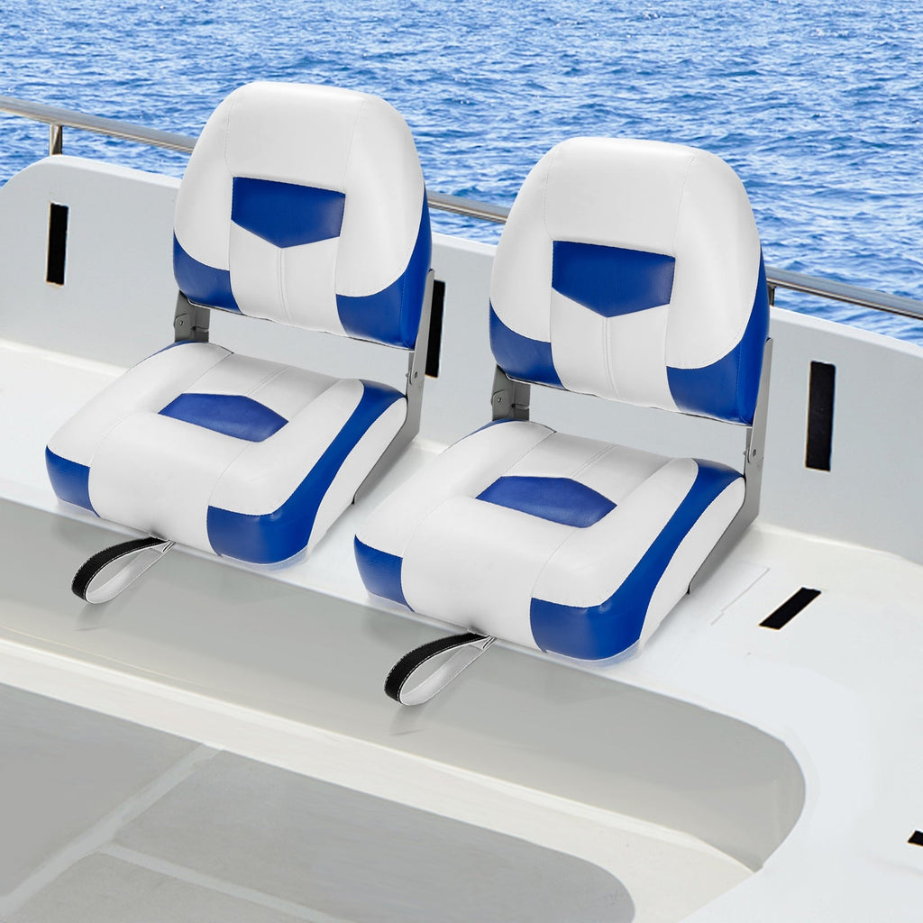 Set of 2 Folding Low Back Fishing Boat Seat