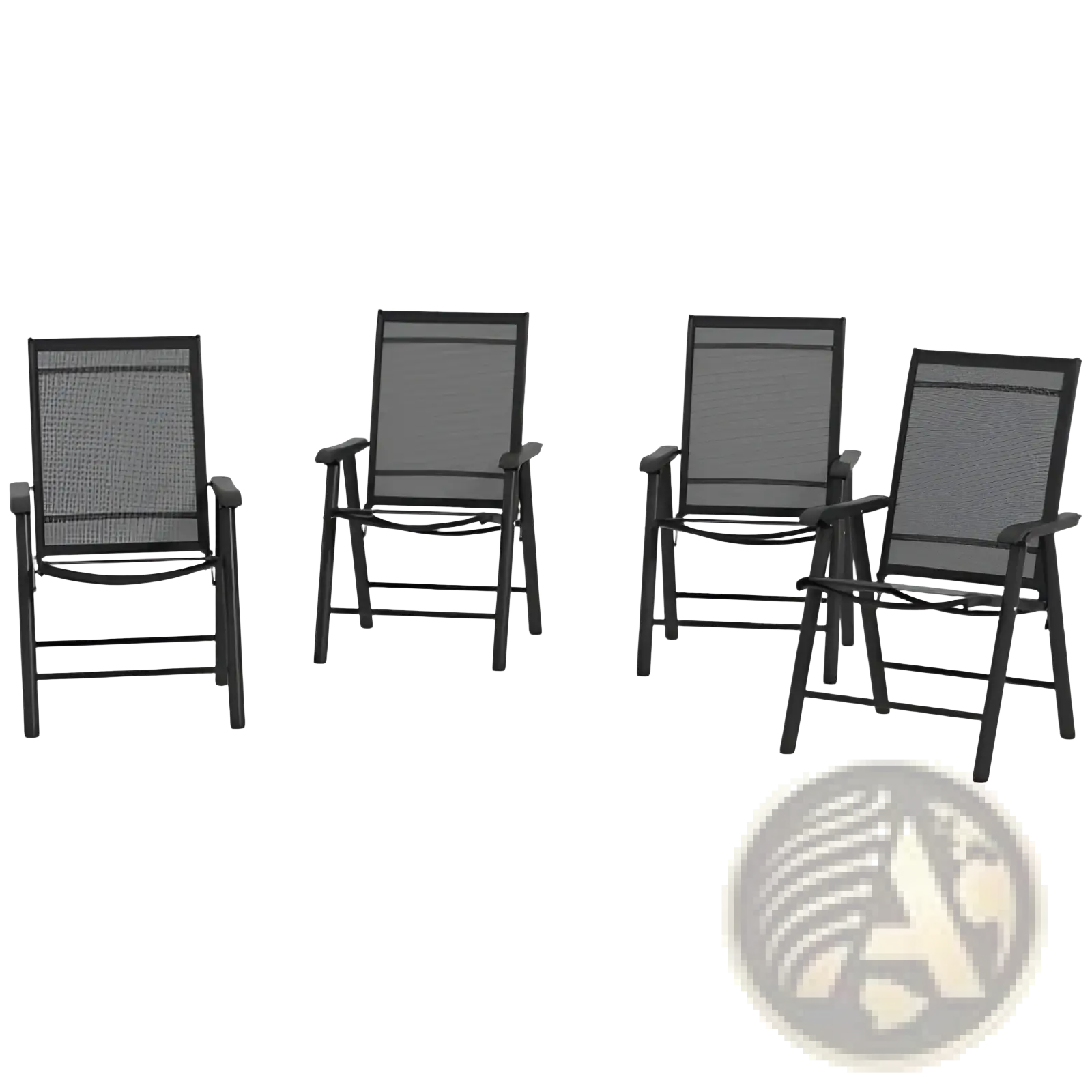Outdoor Folding Chairs Set of 4 Mesh Patio Seating