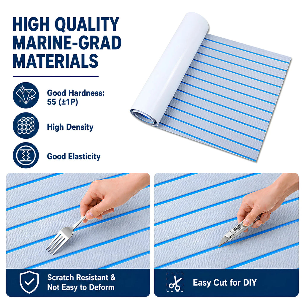 Faux Teak Stripe EVA Foam Boat Flooring
