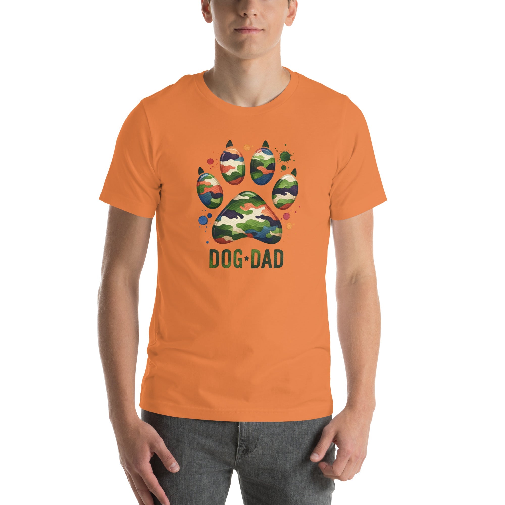 Dog Dad Camo Paw T-shirt